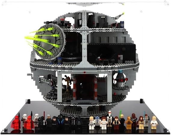 Display Case compatible with Lego Star Wars UCS Death Star 75159, (Clear Back Panel)