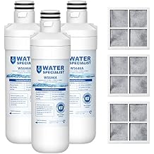 Waterspecialist LT1000PC ADQ747935 Replacement for LG LT1000P, ADQ747935, LFCC22426S, LRFXS2503S, LMWS27626S, LRDCS2603S, 6 Month 200 Gallon Refrigerator Water Filter and LT120F Air Filter, 3 Combo