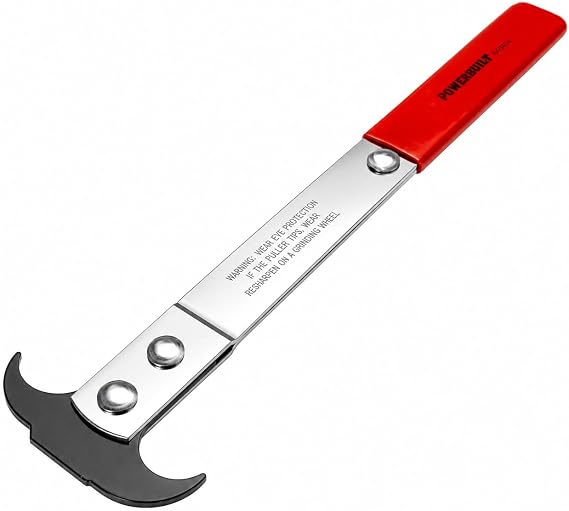 Powerbuilt Seal Puller, Heavy-Duty Tool for Seal Removal, Easy Grip, Automotive, Mechanical, and DIY Application - Red 648494