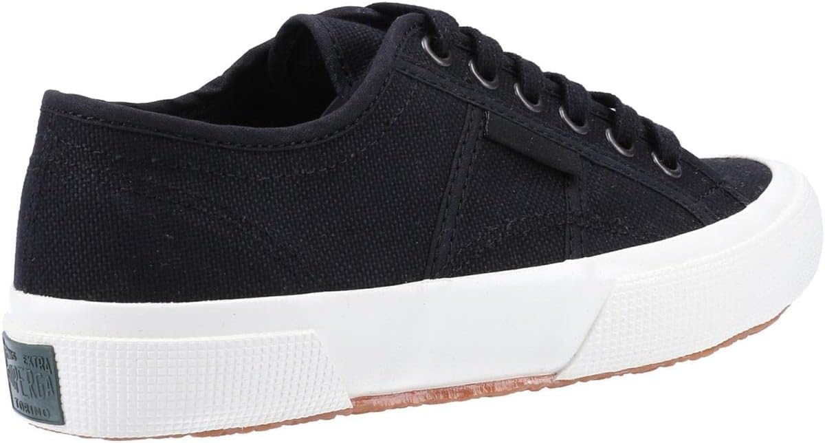 Superga 2706 OG Ladies Canvas Trainers Black/White Ivory 4