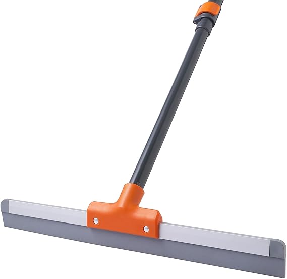 CLEANHOME Rubber Floor Squeegee with Extendable Long Handle