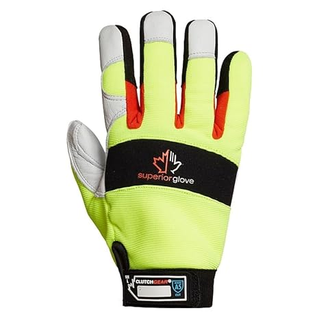 Leather Gloves,White,Glove Size 2XL,PR