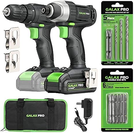 GALAX PRO Cordless Drill Impact Driver combo kit with1.3 Ah Battery