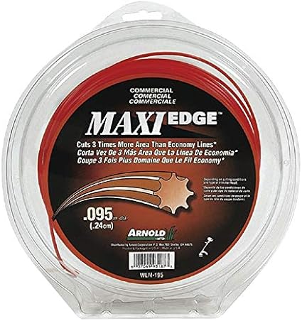 Arnold Maxi-Edge .095-Inch x 200-Foot Commercial Grade String Trimmer Line (Pack of 6)