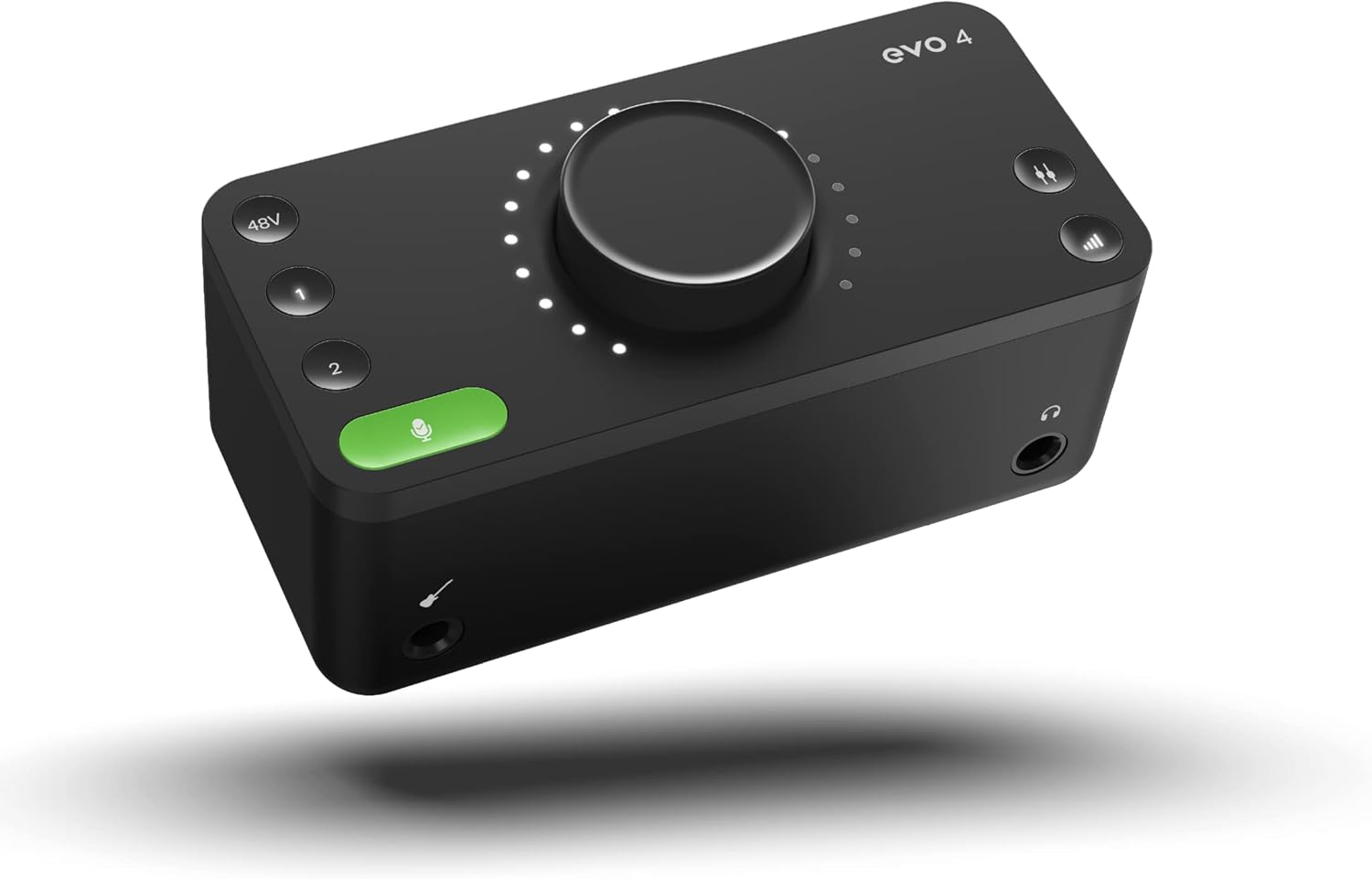 Audient EVO 4 USB Audio Interface sound card for music production 2 in  2 out USB audio-interface, 48 Volt phantom power, 2 microphone preamps, etc., Black