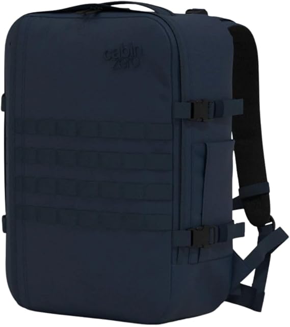 Cabinzero Military Backpack 44L, Durable Carry On with 1000D Nylon and Waist Strap, Travel Rucksack