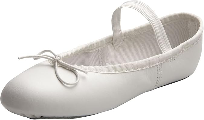 Girl's Ballet Shoe White 4.5 Big Kid