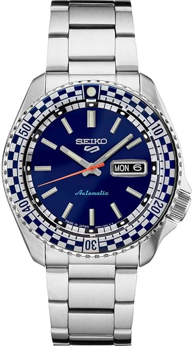 SEIKO 5 Sports Special Edition Blue Chekered Automatic Watch SRPK65