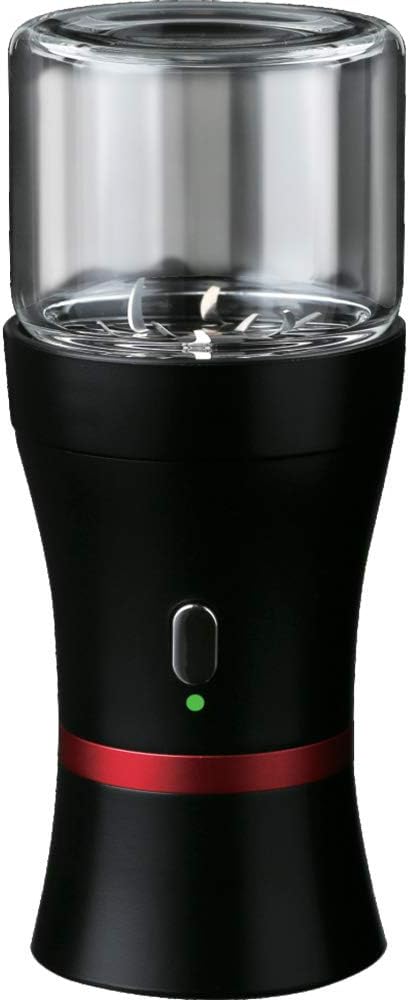 Pulsar King Kut Easy to Use Portable Electric Grinder for Spices, Herbs, More, With Removable Chamber, Stainless Steel Blade, 1000mAh Battery - Black