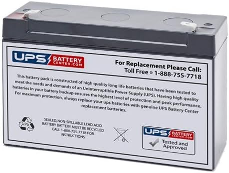6V 12Ah F1 Sealed Lead Acid (SLA) Replacement Battery for Sonnenschein PW
