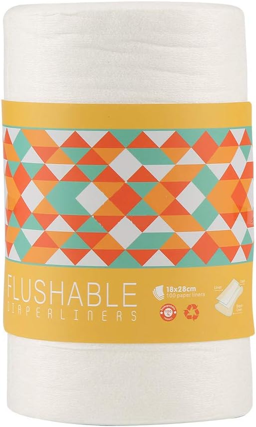 100 Sheets Washable Bamboo Cloth Diapers - Reusable Cloth Diaper Eco-friendly Unscented Liners, Super Absorbent Cloth Diapers