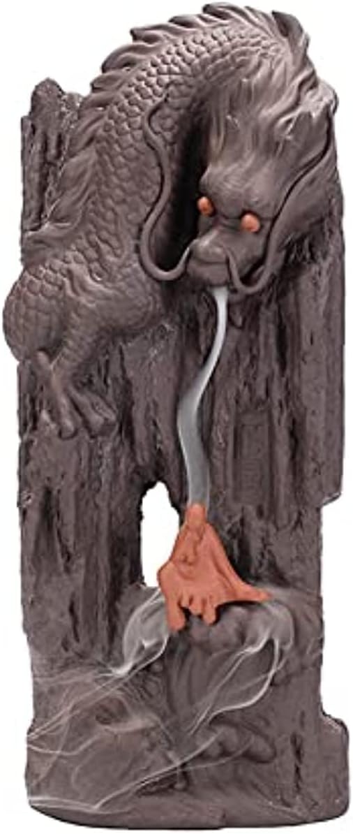 Backflow Incense Burner Ceramic Household Indoor Large Dragon Breath Creative Ornaments Tea Ceremony Viewing Sandalwood Burner
