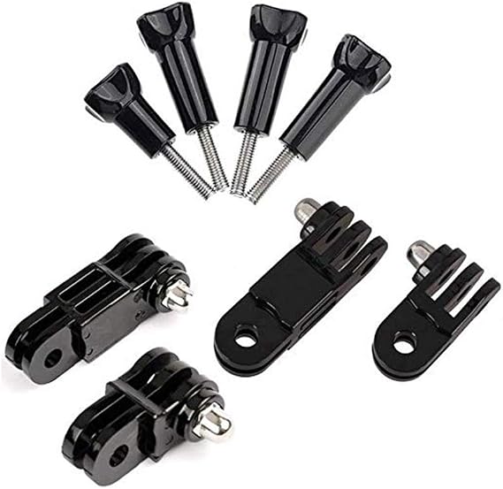 3-Way Adjustable Extension Pivot Arm Adapter Set- Long & Short Straight 35mm/50mm Same/Reverse Direction Joints Connector Convertor for GoPro Hero Series, SJCAM Series, Levin, DBPOWER, AKASO