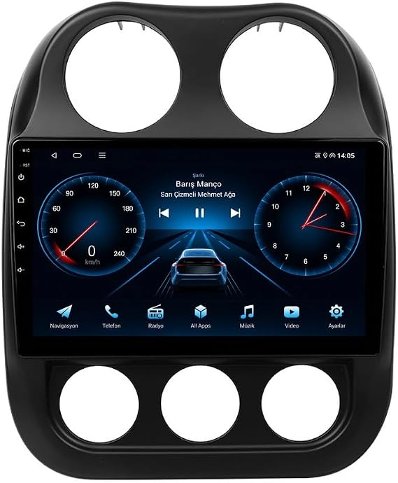 10 İnç Android Multimedya CarPlay Android Auto Navigasyon Kameralı 4GB RAM 32GB - Jeep Compass 2010-2015 ile uyumlu