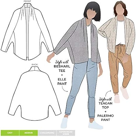 Style Arc Sewing Pattern - Palermo Knit Jacket (Sizes 04-16)