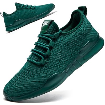 QIJGS Running Shoes for Men Tennis Athletic Gym Sneakers Lightweight Sports Fashion Workout Casual Shoes-Green-9