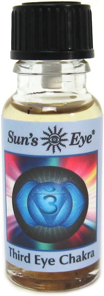 Sun's Eye Third Eye Chakra Oil, 1/2 oz Bottle, Concentrated Aroma Oil
