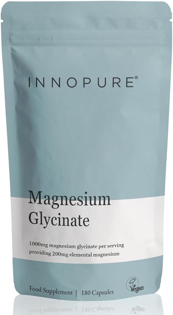 INNOPURE Magnesium Glycinate Supplement 200mg, 180 Capsules
