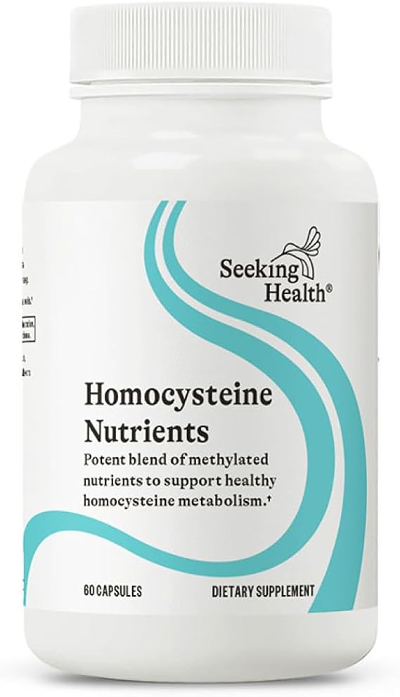 Seeking Health Homocysteine Nutrients - Supplement Formula with L-Methylfolate & Vitamin B12, B6 & B2 - Supports Healthy Cognition & Brain Function - Aids Homocysteine Metabolism - 60 Capsules