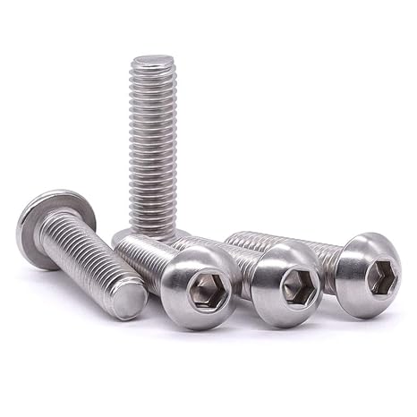 5/16-18 x 3/4" Button Head Socket Cap Bolts Screws, 304 Stainless Steel 18-8, Full Thread, Coarse Thread, Allen Hex Drive, 20 PCS