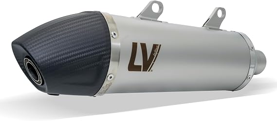 LeoVince Silencer LV-X EVO Stainless Steel, Carbon Cap compatible with Kawasaki KLR 650 Model Years 1997-2022