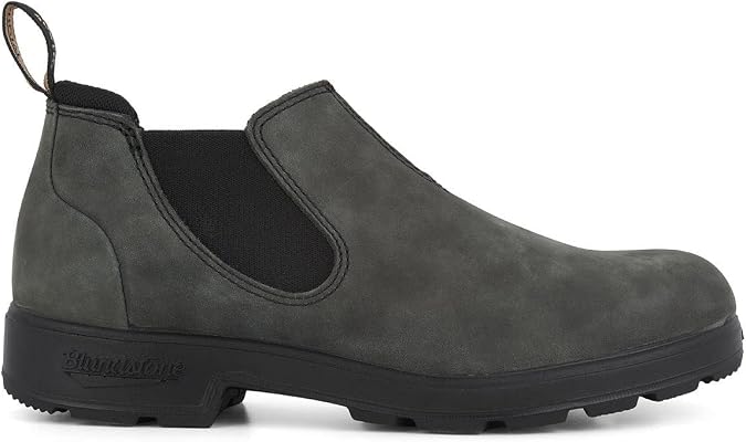 Blundstone 2035 Rustic Black Low-Cut Leather Boots Retro Vintage Slip On