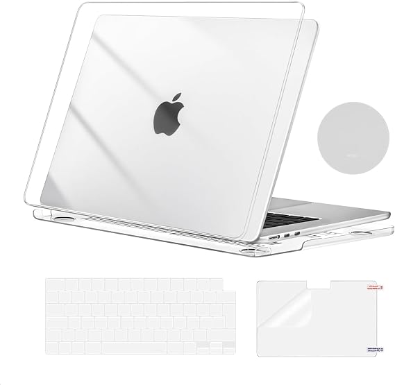 MOSISO Compatible with MacBook Air 15 inch Case 2026-2023, Crystal Clear