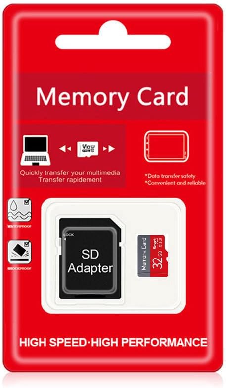 32GB TF Card High Speed C10 UHS-I Flash Memory Card with Adapter