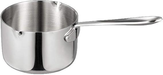 IMEEA 10oz/300ml Mini Butter Warmer Pot 18/10 Stainless Steel Small Sauce Pan with Dual Pour Spouts for Milk, Coffee, Single Serving