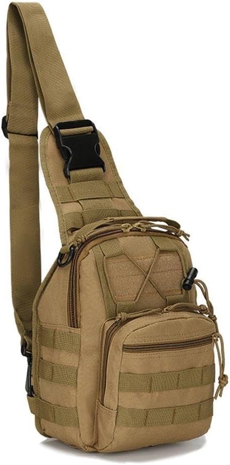 Single Sword Su Geçirmez Outdoor Taktik Tek Omuz Çapraz Çanta, Bej