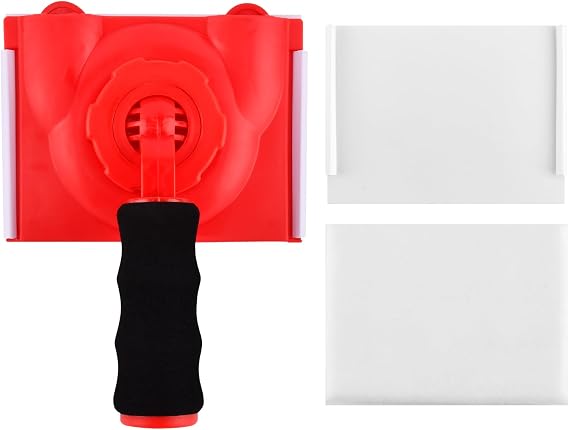 Paint Edger Trimmer with 2pcs Replacement Pad Refills,Paint Edgers Tool, Edge Painting Tool for Wall Paint Pad Applicator for Ceilings Corner Edges Painter Trim Painting Supplies