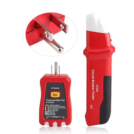 Circuit Breaker Finder Professional with Adjustable Sensitivity & LED Indicator, Socket Tester Diagnostic Tool for Electrical Outlets