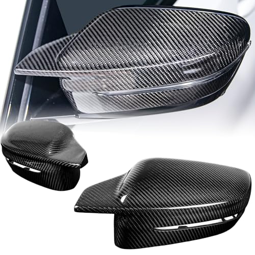 AeroBon Real Carbon Fiber Mirror Cover Compatible with 2021-2026 BMW 4-Series G22 430i Coupe, G23 430i Convertible, G26 430i Gran Coupe and i4 eDrive35 eDrive40 Mirror Caps Replacement Style