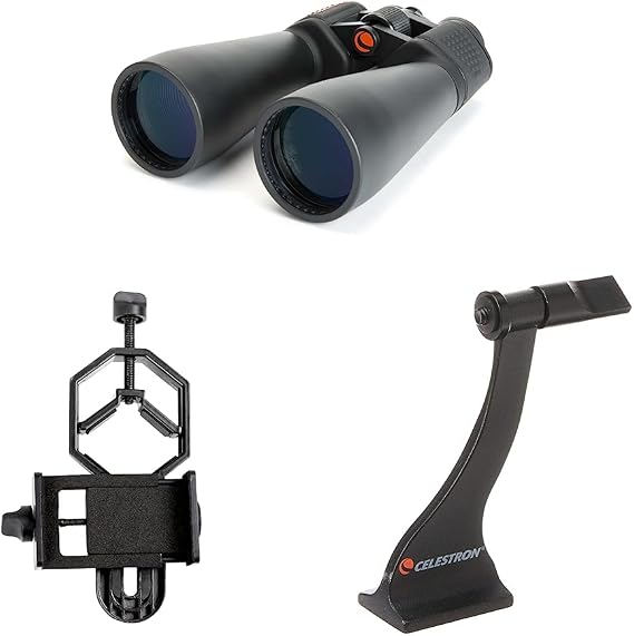 Celestron SkyMaster Giant 15x70 Binoculars with Tripod Adapter with Basic Smartphone Adapter 1.25"