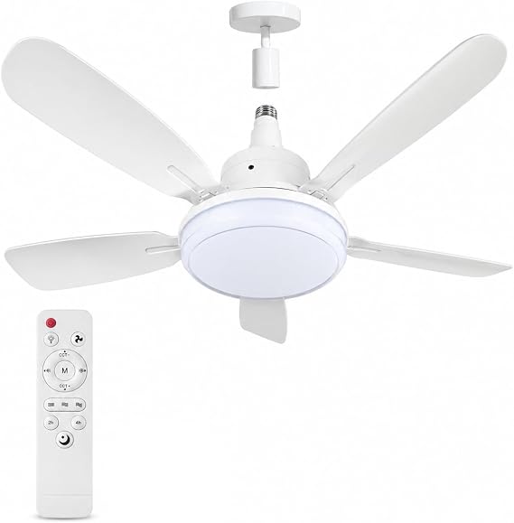 Ceiling Fan with Light and Remote Control, E27 [Energy Class D]