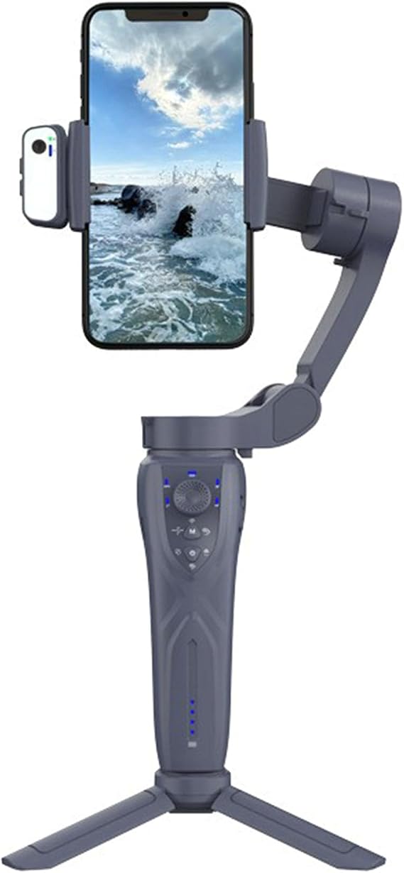 F12 3-Axis Handheld Gimbal Smartphone Stabilizer Cellphone Selfie Stick for Phone Vlog Anti Shake Video Recording, Black, 500446270
