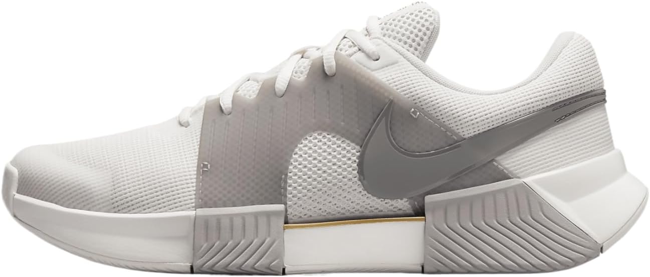 NikeCourt GP Challenge 1 Premium Men's Hard Court Tennis Shoes (FZ1244-001, Phantom/College Grey/Metallic Gold/Metallic Pewter) Size 7