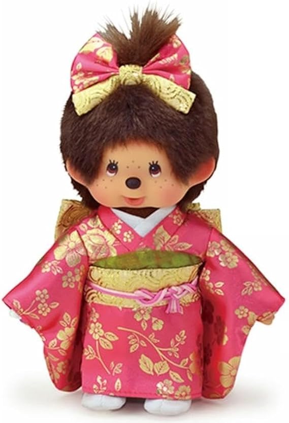 Sekiguchi Furisode Monchichi Girl 205004 H20×W15×D6 cm