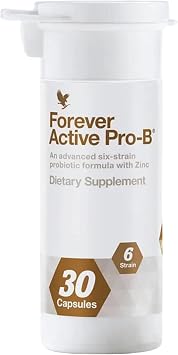Forever Living - Active Pro-B - Advanced Probiotic with 8 Billion CFU and 6 Synergistic Strains - Soy and Gluten-Free - 30 Capsules