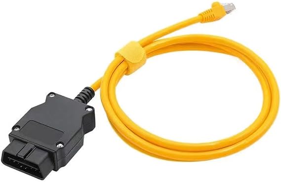 Enet OBD2 Cable RJ45 Ethernet Interface OBD2 Ethernet Diagnostic Interface OBD Interface Cable for Diagnostics and Coding