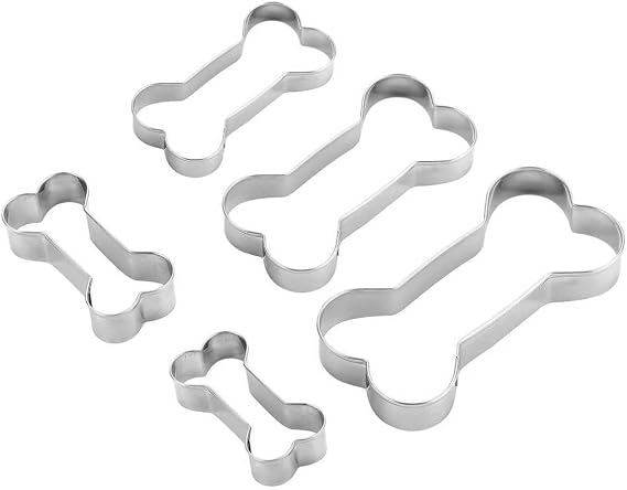 Dog Bone Cookie Cutters Set of 5 – Stainless Steel