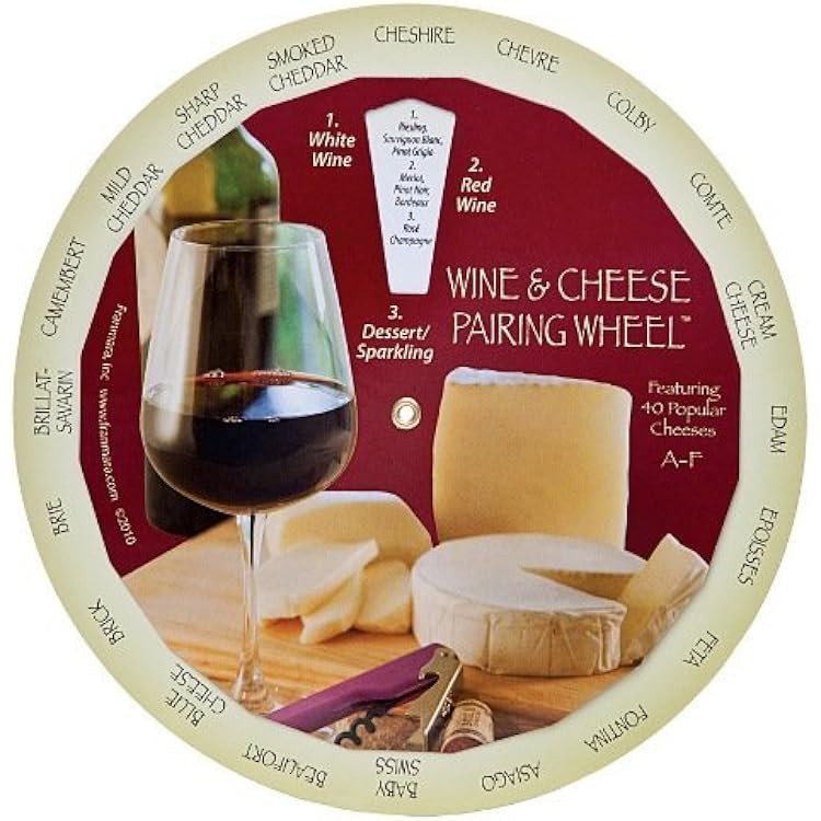 Complementary Wines and Cheeses Pairing Matching Guide Wheel