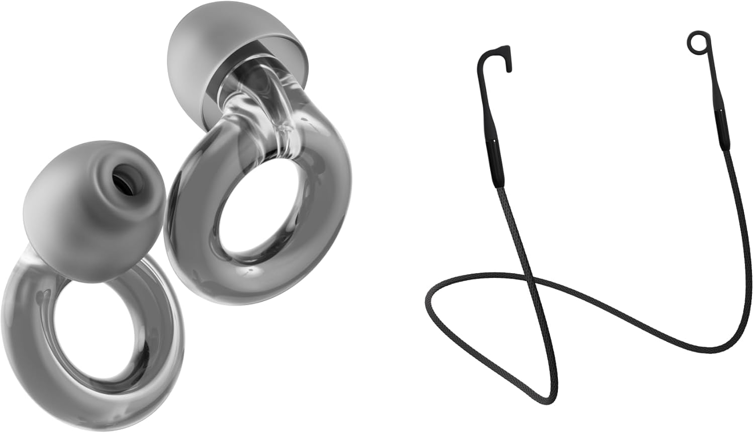 Loop Engage 2 Ear Plugs + Loop Link Connector Set | Noise Reducing Ear Plugs to Keep Conversations | Includes Anti-lost Strap