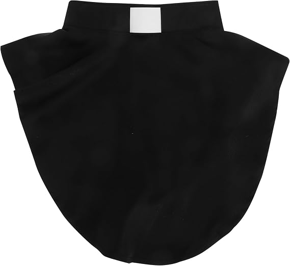 Hemobllo Priest Collar, Soft Breathable Vicar Neck Insert, Black