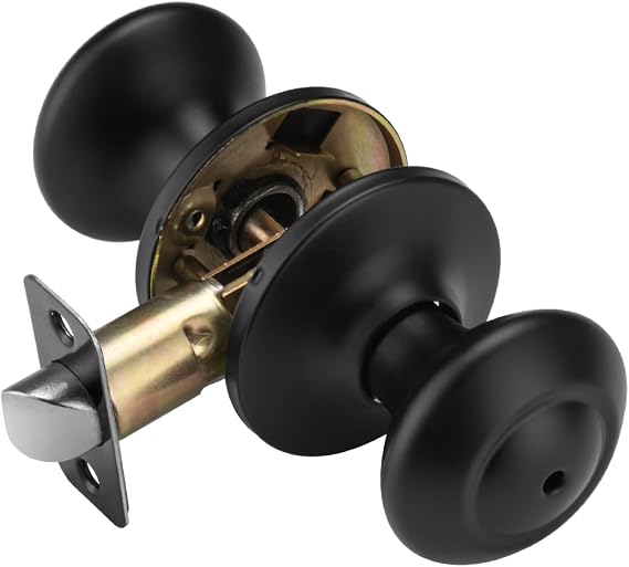 Black Door Knobs Interior, Vintage Door Knob with Lock
