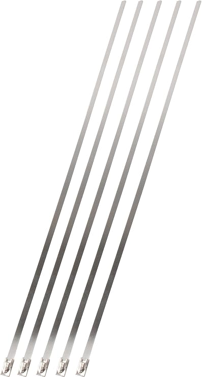 Design Engineering 14" Stainless Steel Locking Ties (Pack of 5)