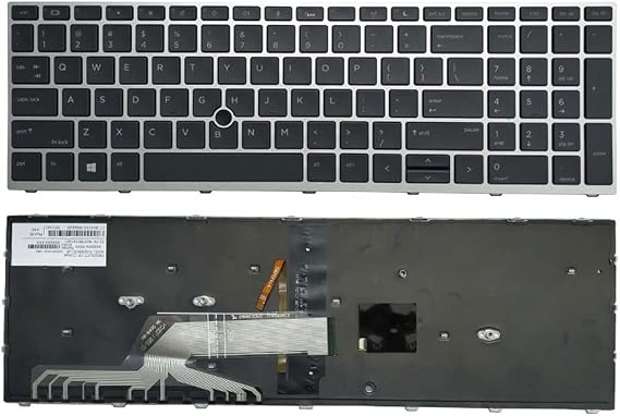 Laptop Replacement Keyboard Compatible for HP ProBook 650 G4 650 G5 L09593-001 US Layout Backlit with Pointer Stick
