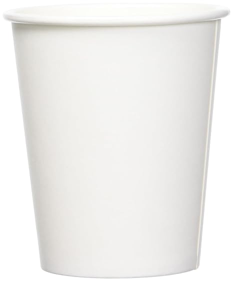 Amazon Basics Disposable Paper Cups for Hot and Cold Beverages, 8 oz, White, 1000 Count