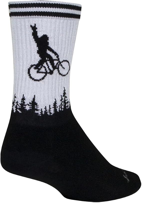 SockGuy Unisex Squatchit 6in Crew Athletic Cycling/Running Socks