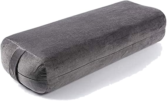 Yoga Bolster Pillow for Meditation and Support - Rectangular Yoga Cushion - Machine Washable Yoga Accessories